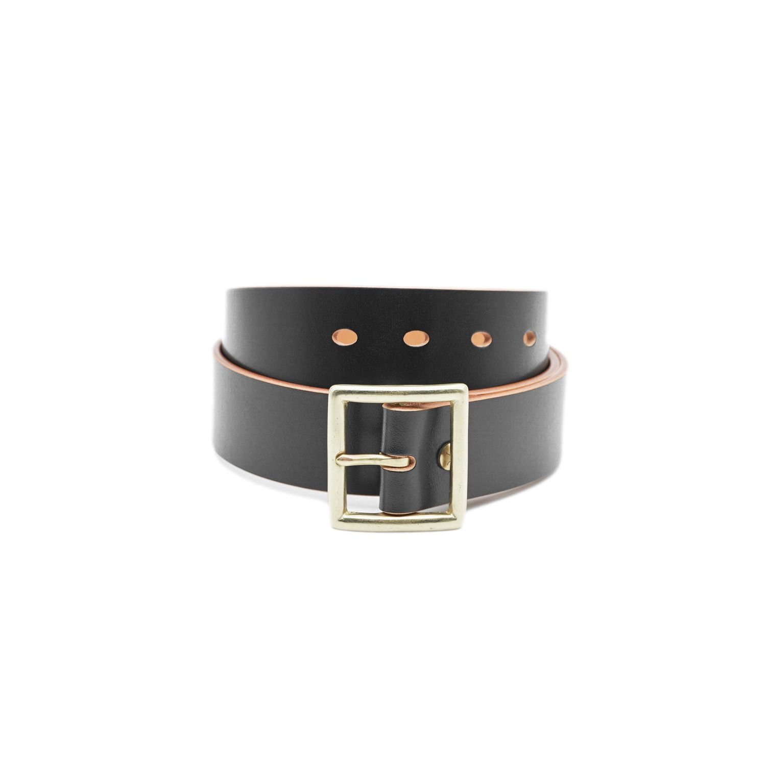 OGL Belt Vintage 1.5 Leather Belt Hand-Dyed Black