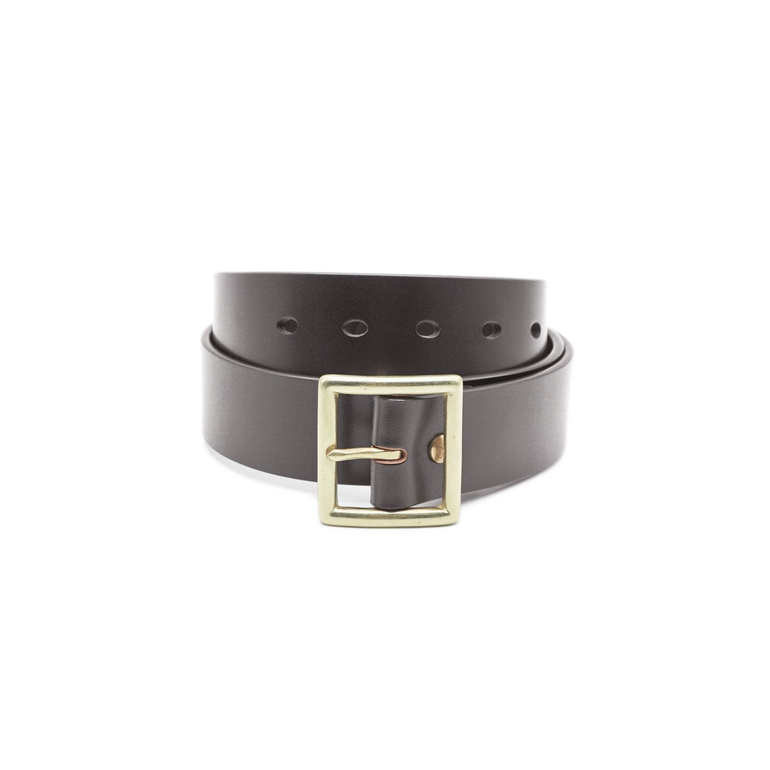 OGL Belt Vintage 1.5 Leather Belt Full-Dyed Brown