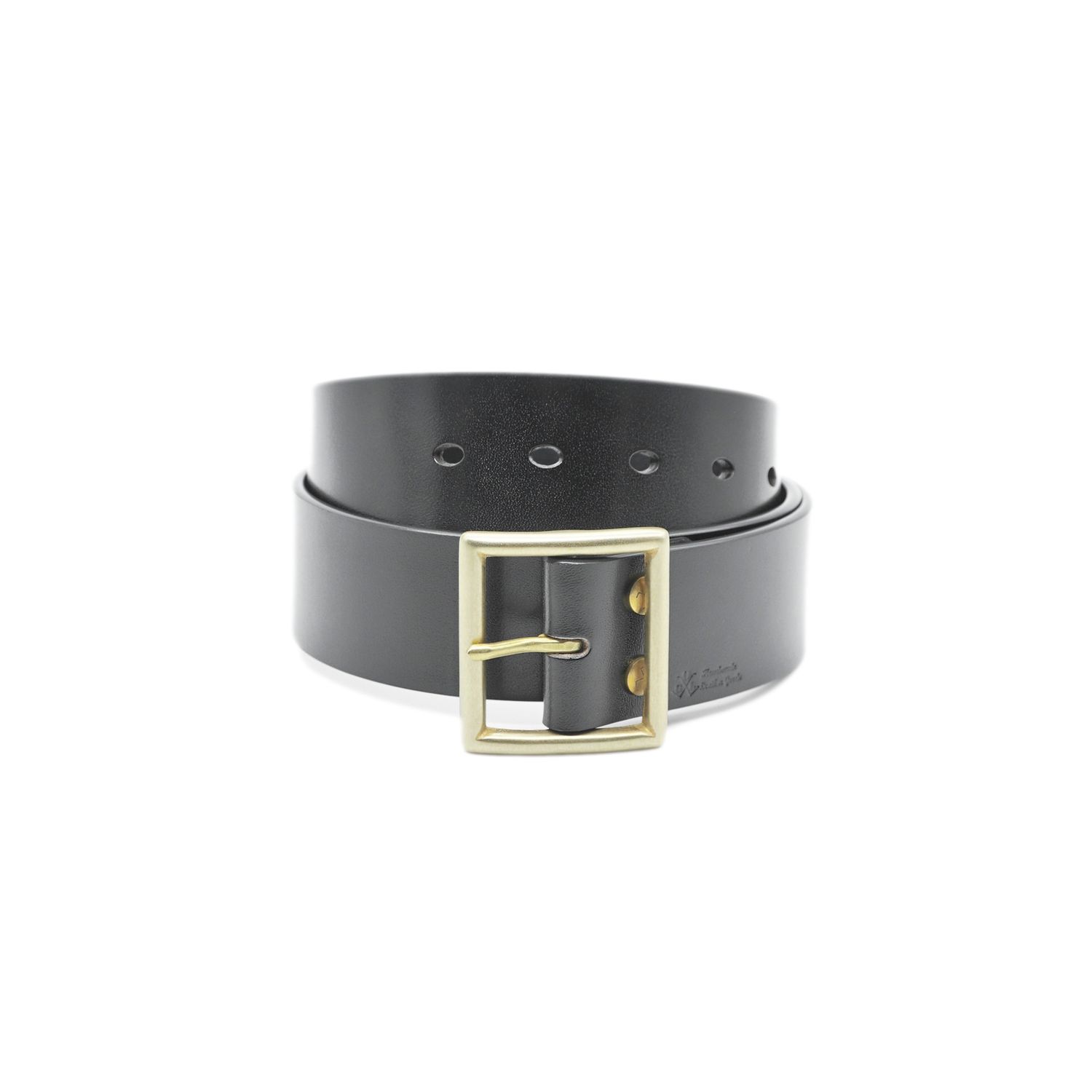 OGL Belt Vintage 1.75 Wide Leather Belt Full-Dyed Black