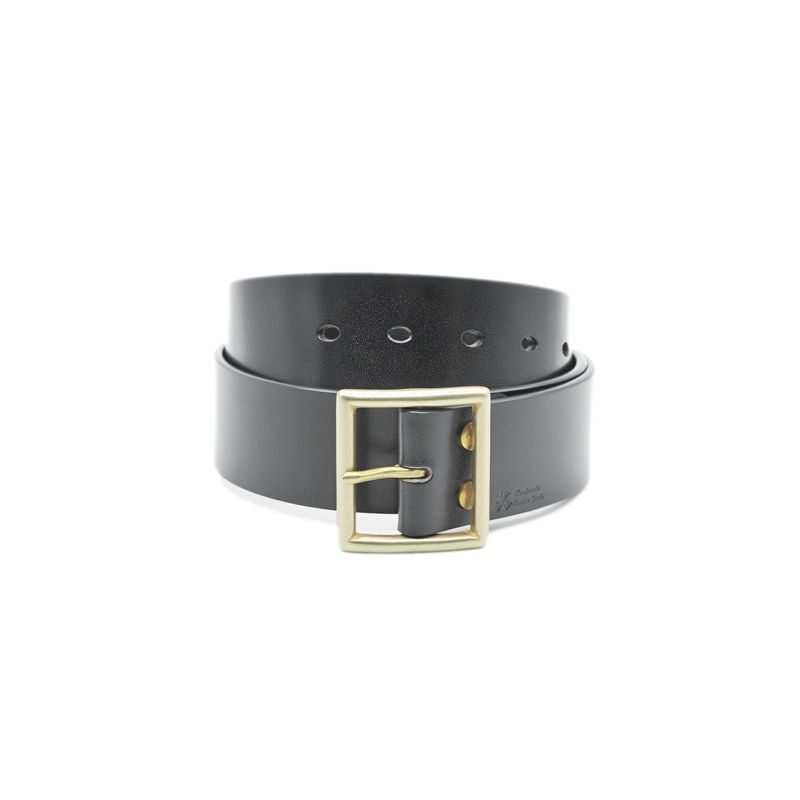 OGL Belt Vintage 1.75 Wide Leather Belt Full-Dyed Black