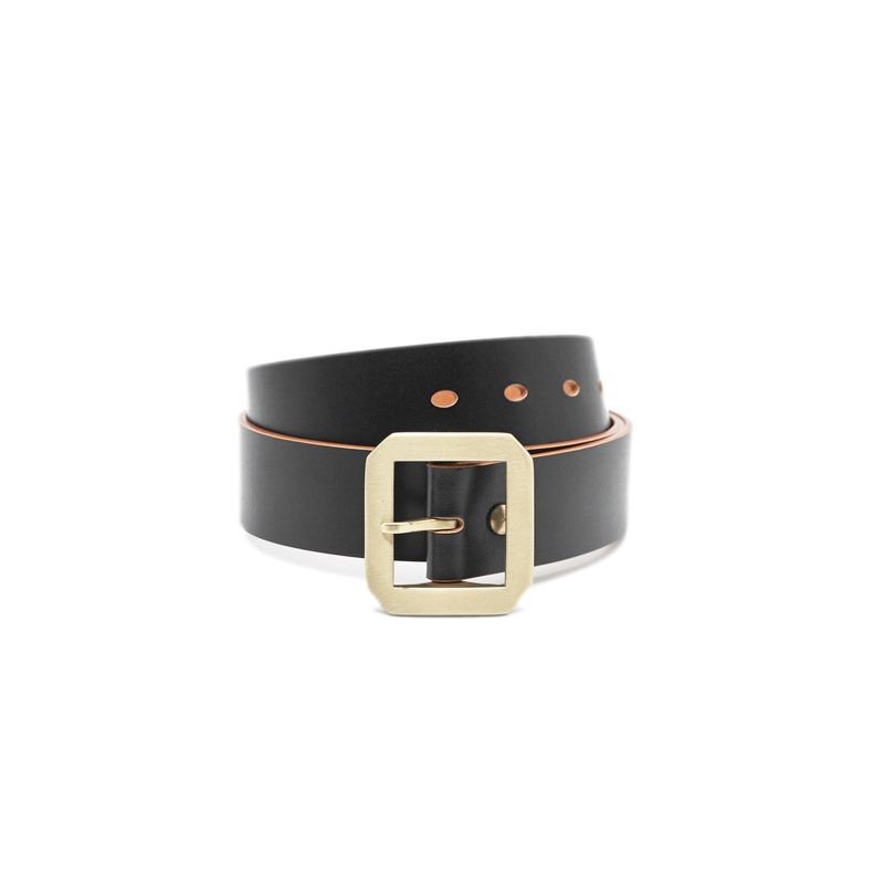 OGL Belt Single-Prong Garrison Leather Belt Hand-Dyed Black