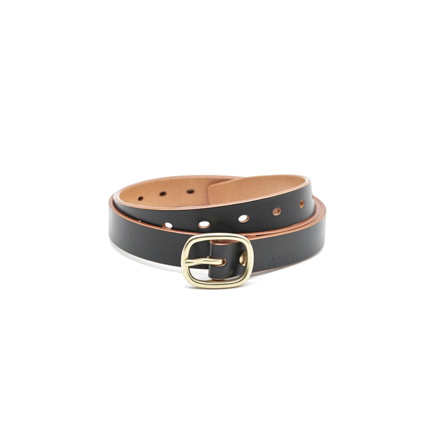 OGL Belt Obbies Dress Leather Belt Hand-Dyed Black