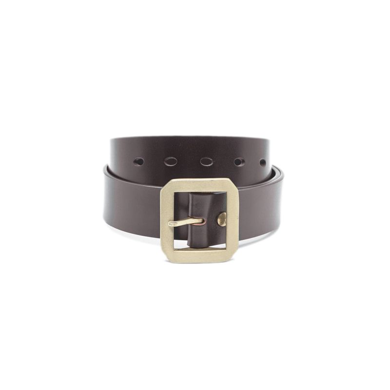 OGL Belt Single-Prong Garrison Leather Belt Full-Dyed Brown