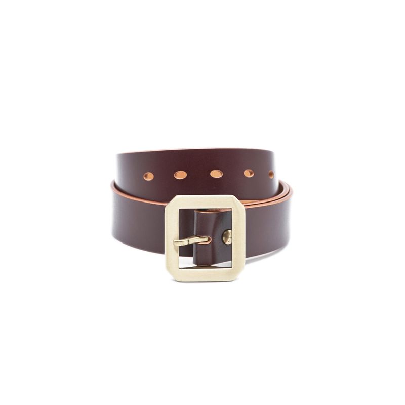OGL Belt Single-Prong Garrison Leather Belt Hand-Dyed Brown