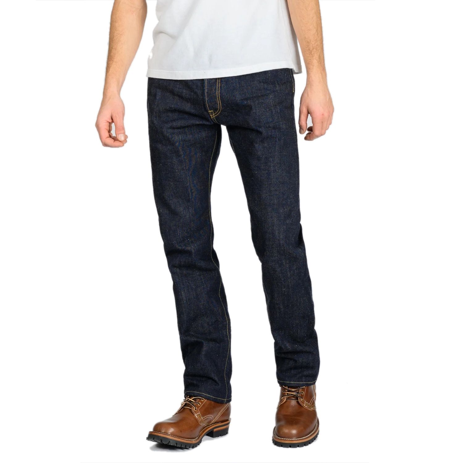 17oz Selvedge Denim Relaxed Tapered Cut Jeans IH-888N - Natural Indigo