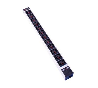 Steckdosenleiste 1HE 12xC13 lock schwarz Stecker C14 mit Protector Steckdosenleiste 1HE 12xC13 lock schwarz Stecker C14 mit Protector