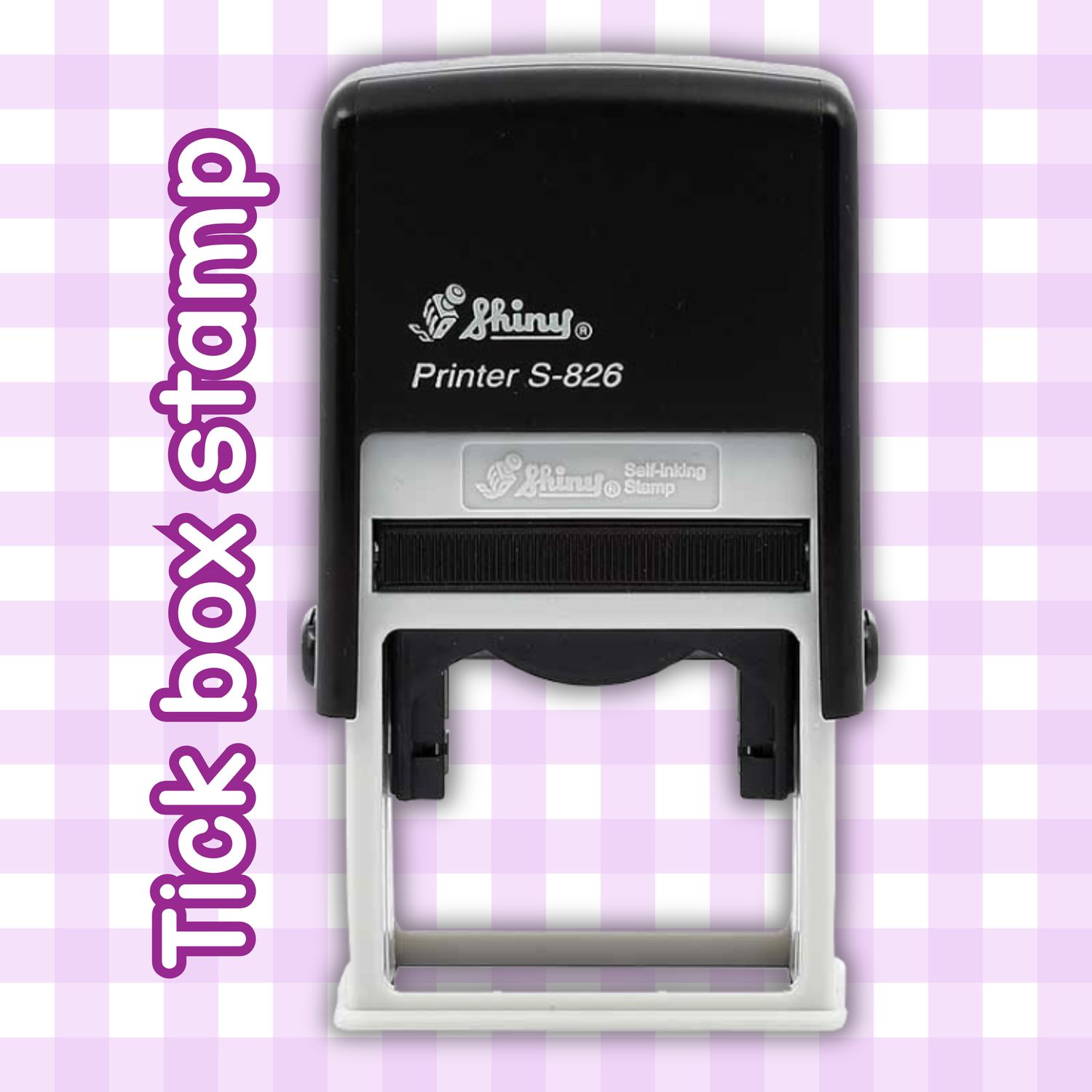 Custom Tick box stamp 50x30mm