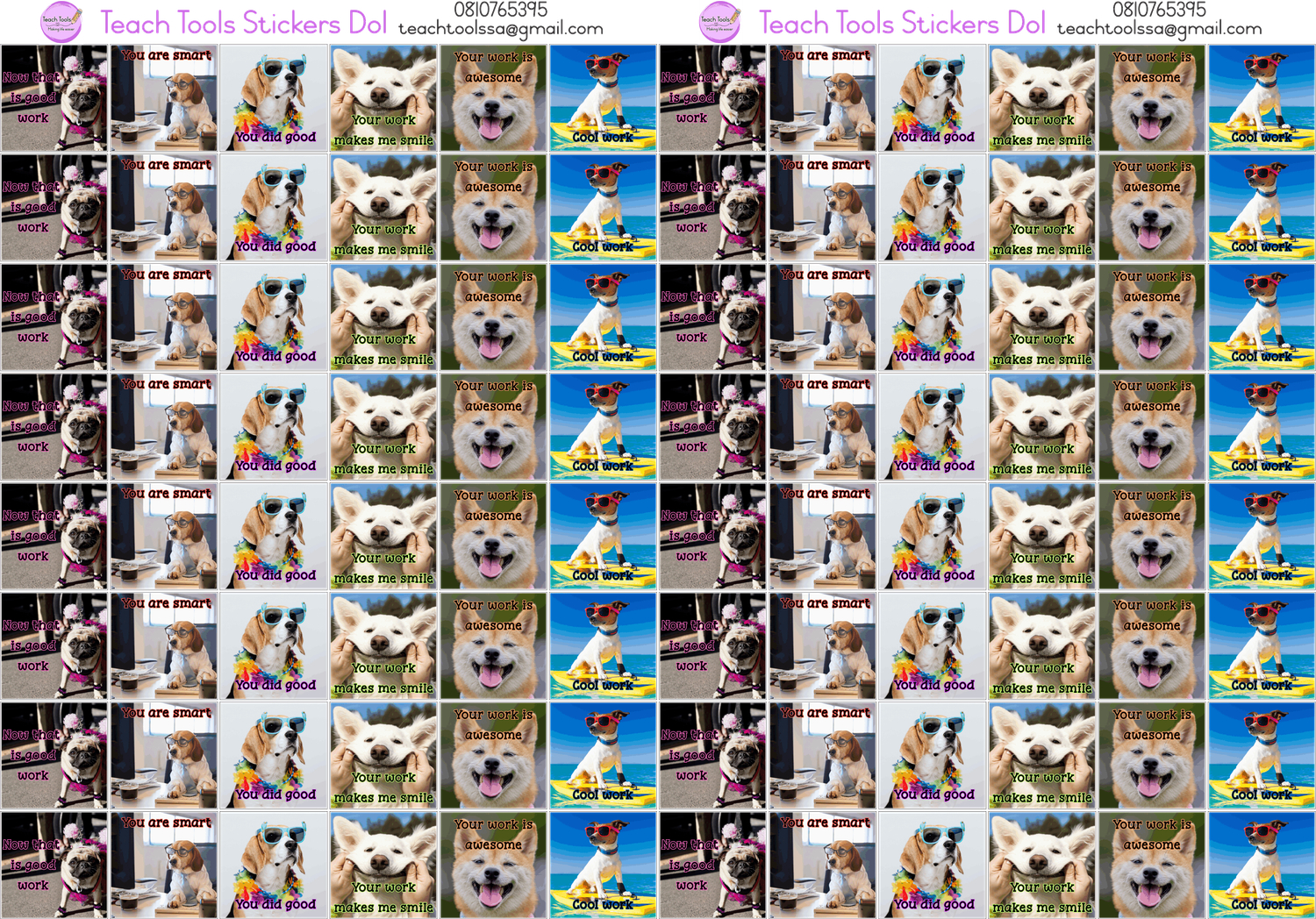 Funny Dog stickers Do1