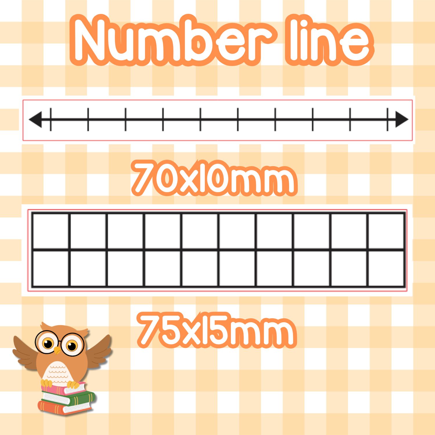 Number Line Stamp Self-inking
