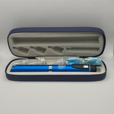 Reusable metal pen with solid carry case kit