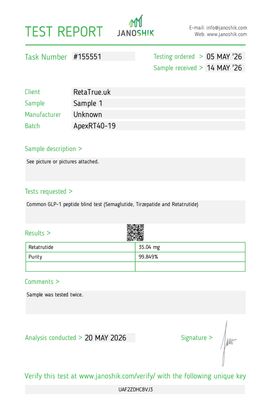 Retatrutide GLP1 99.84% 35mg