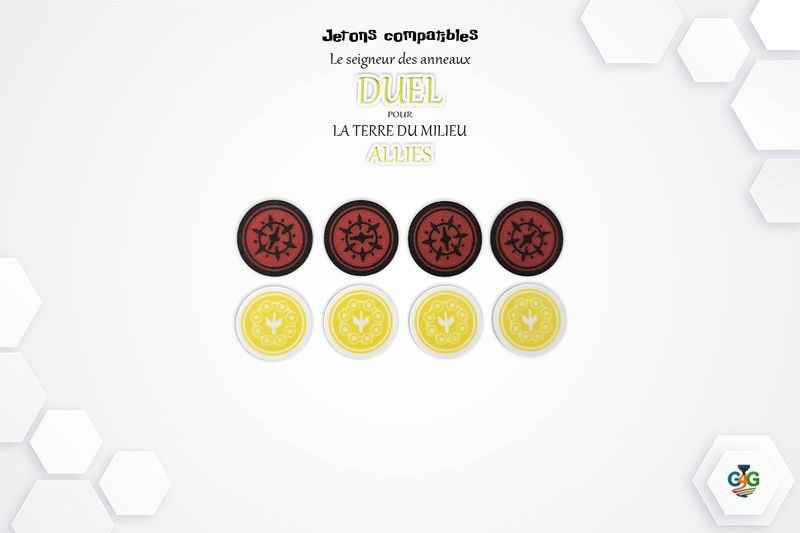 Jetons compatibles Le seigneur des anneaux DUEL - Pour la terre du milieu - Alliés