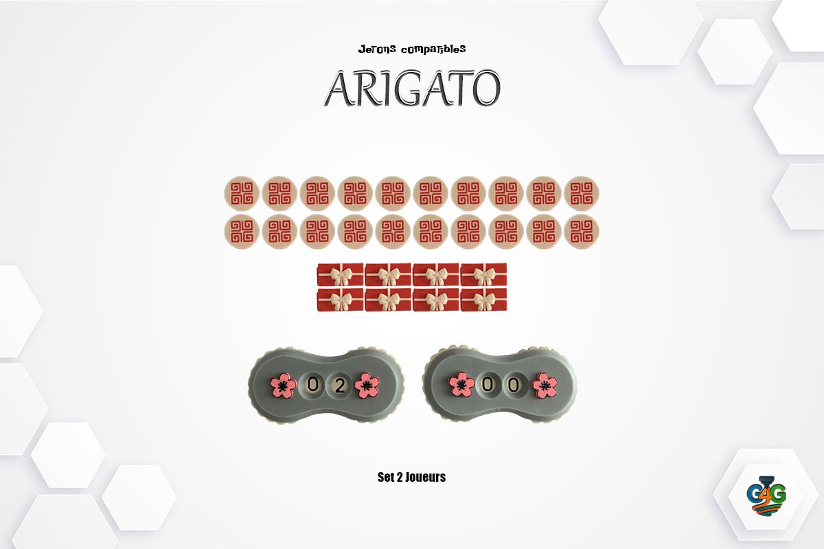 ARIGATO ( set 2 joueurs ) – Jetons compatibles