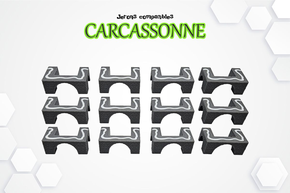 Ponts pour l'extension 8 de Carcassonne Ponts, Forteresses &amp; Bazars