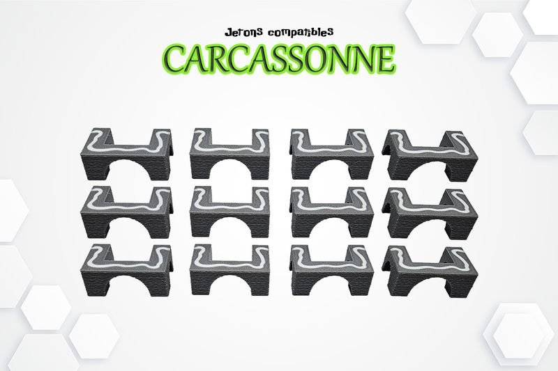 Ponts pour l'extension 8 de Carcassonne Ponts, Forteresses &amp; Bazars
