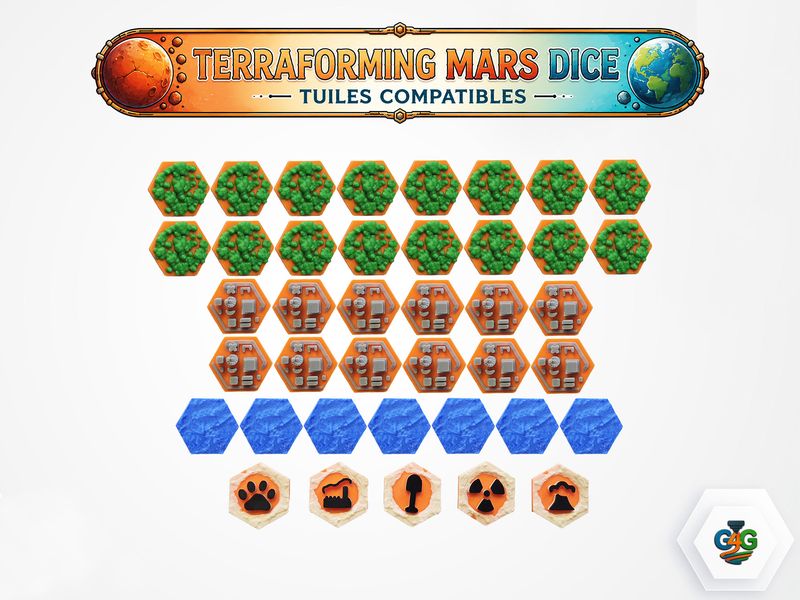 Terraforming Mars: The Dice Game - Tuiles compatibles