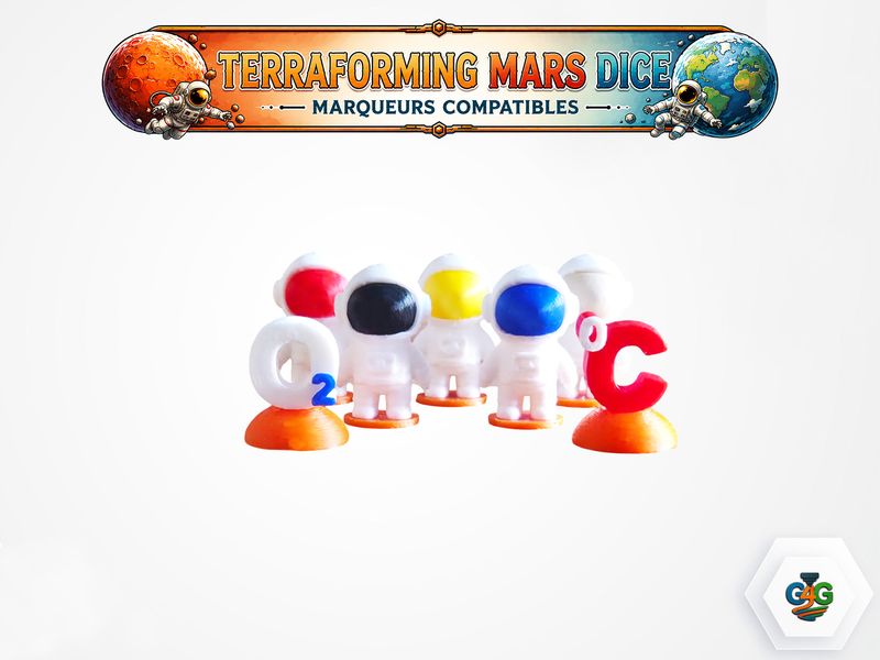 Terraforming Mars: The Dice Game - Marqueurs &amp; jetons