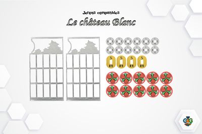 Le chateau blanc - Jetons compatibles ( set 2 joueurs )