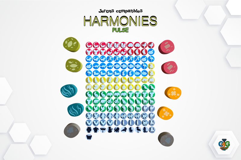 Jetons animaux compatibles Harmonies "PULSE"
