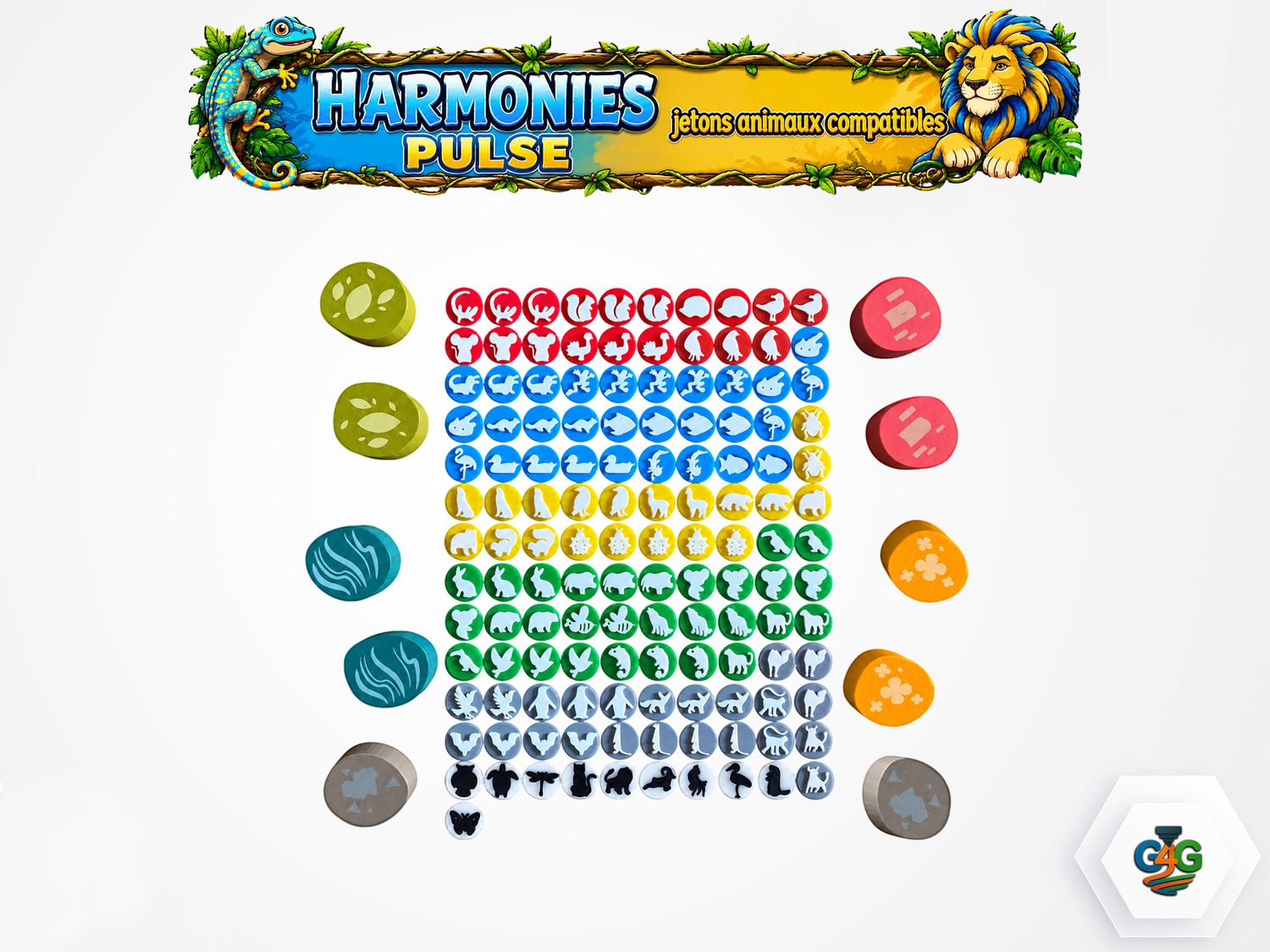 Harmonies "PULSE" - Jetons animaux compatibles