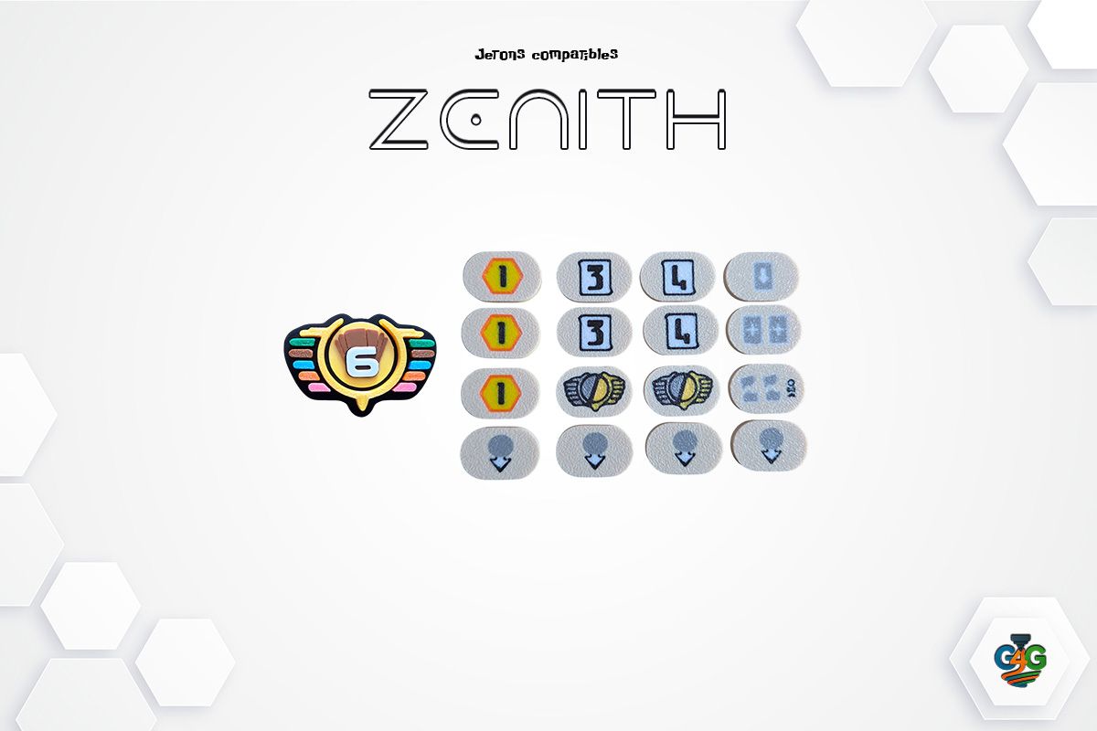 Jetons Bonus Compatibles avec le jeu de société Zénith