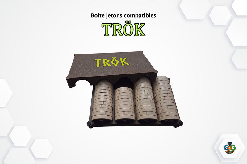 Boite jetons Aare compatible avec le jeu de société Trök