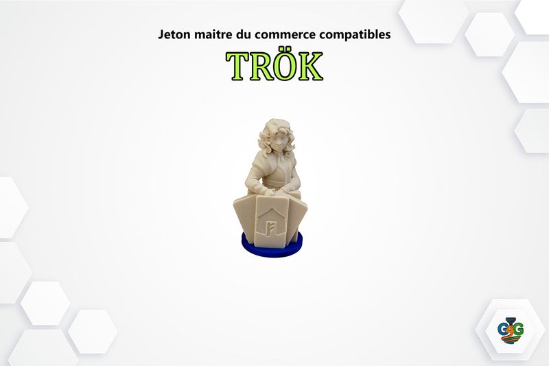 Jeton maitre du commerce compatible avec le jeu de société Trök