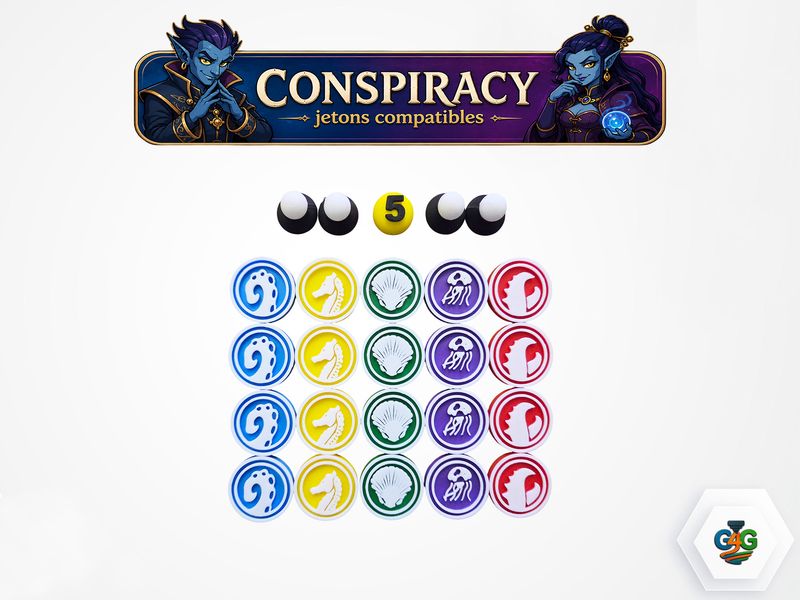 Conspiracy Abyss Universe - Jetons compatibles
