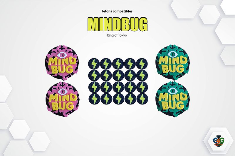 Jeu de société Mindbug King of Tokyo - Jetons compatibles
