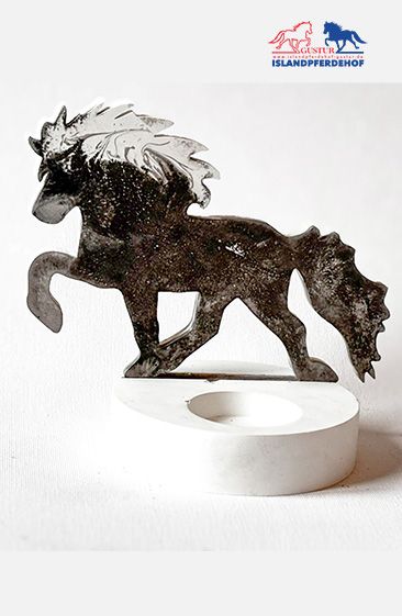 Islandpferde für Teelichter aus Keramik