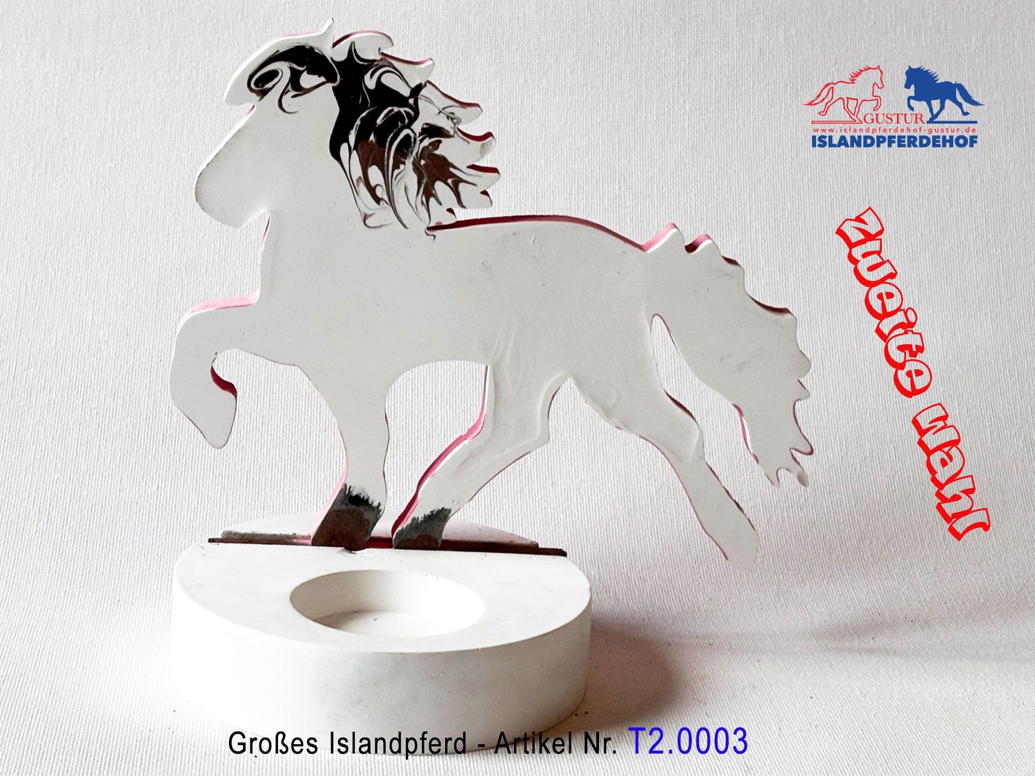 Individuelle Islandpferde für Teelichthalter (Groß) - Zweite Wahl