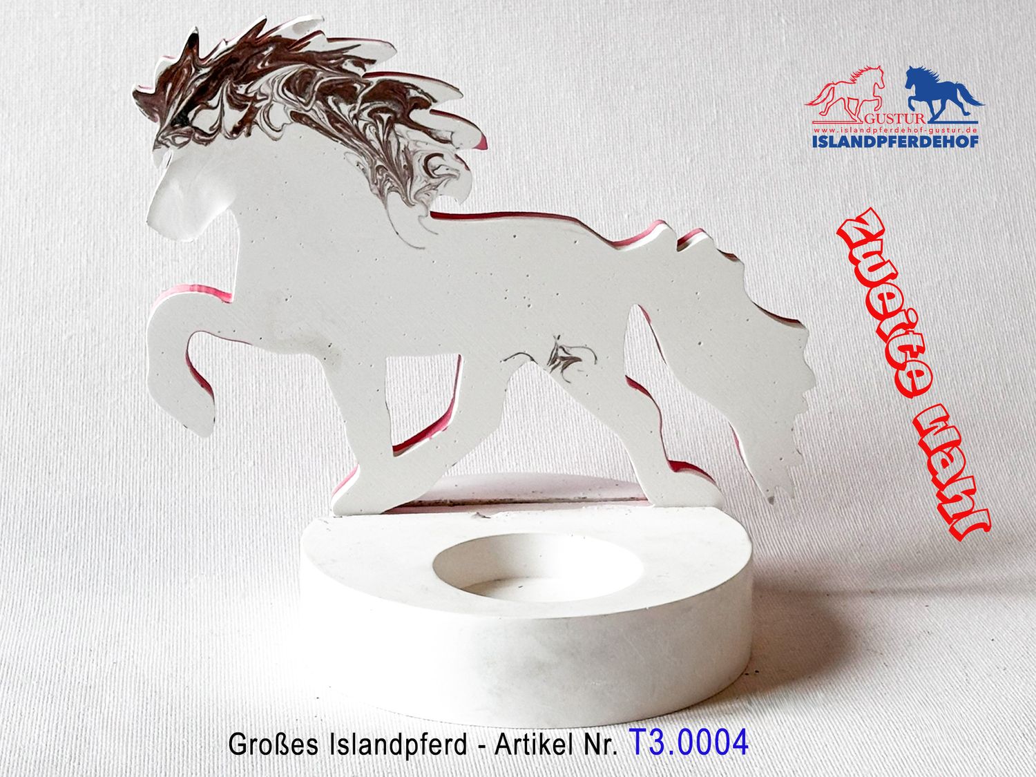 Individuelle Islandpferde für Teelichthalter (Groß) - Zweite Wahl