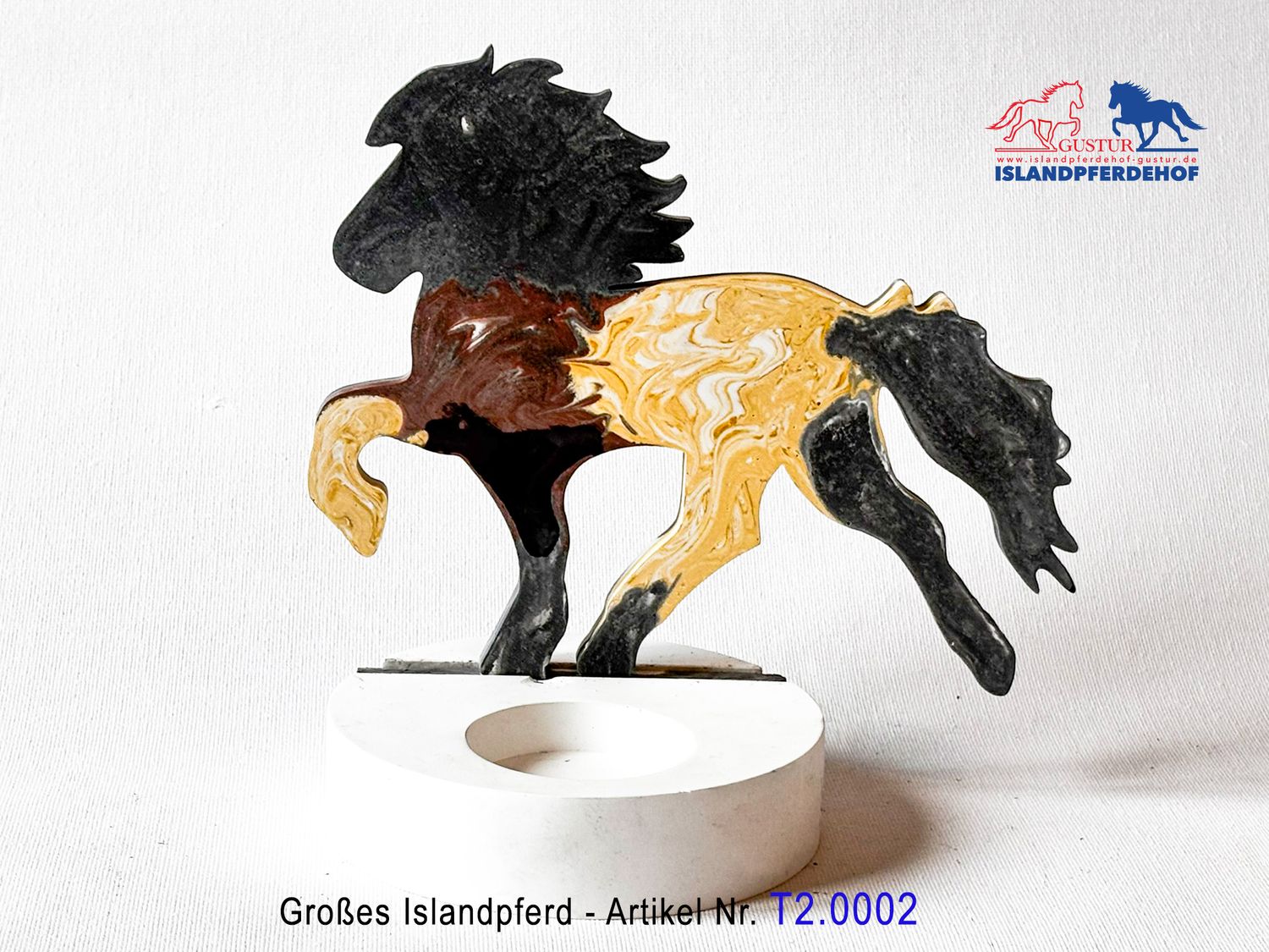 Individuelle Islandpferde für Teelichthalter (Groß)