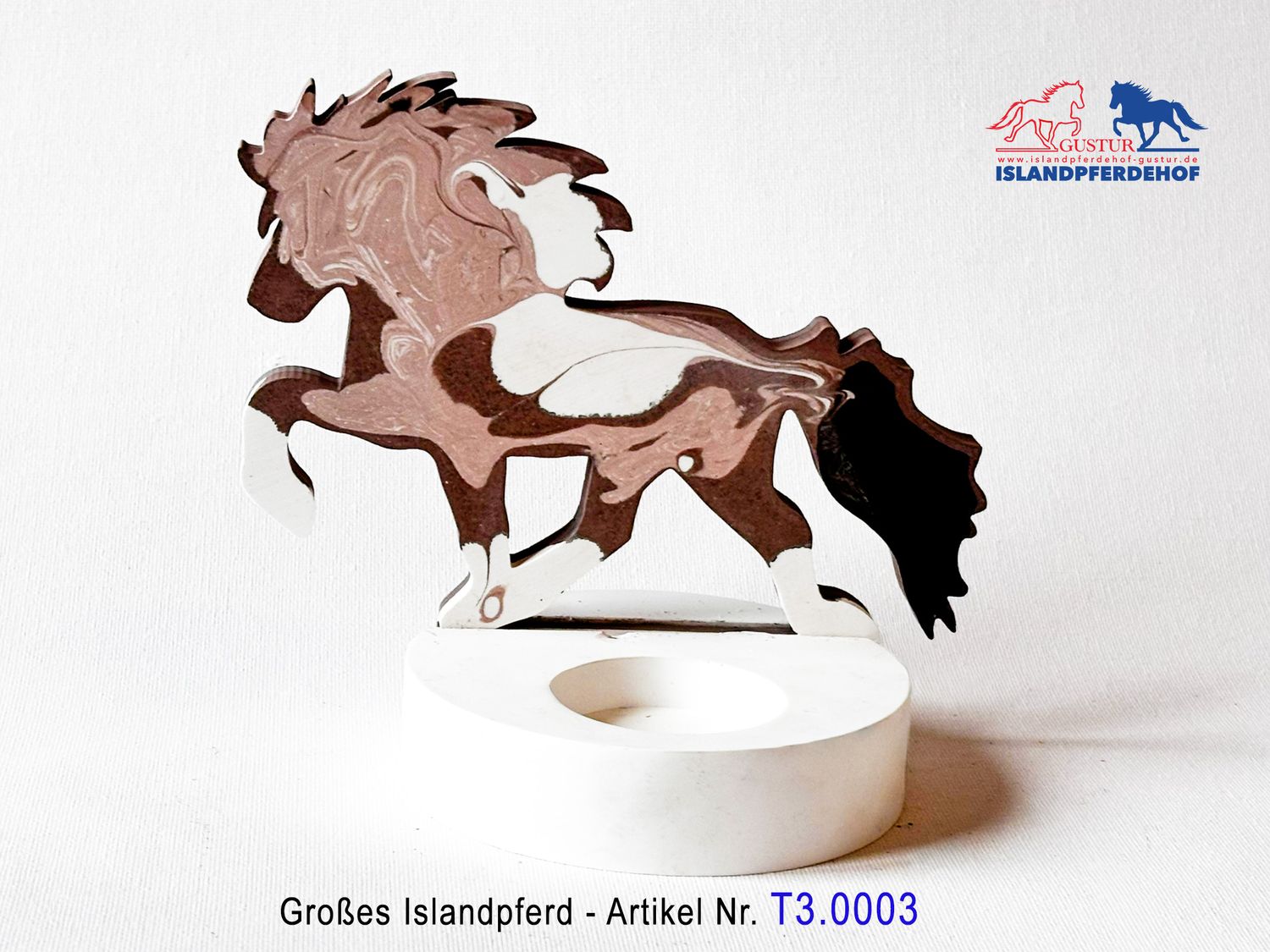 Individuelle Islandpferde für Teelichthalter (Groß)