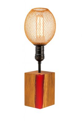 Eichentischlampe  - Höhe 33 cm