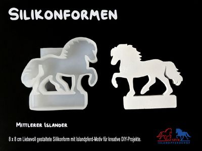 Silikonform „Mittlerer Isländer 01“ – 8 × 8 × 0,8 cm