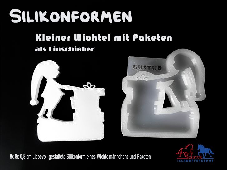 Silikonform Wichtelmännchen mit Paketen | GusturShop