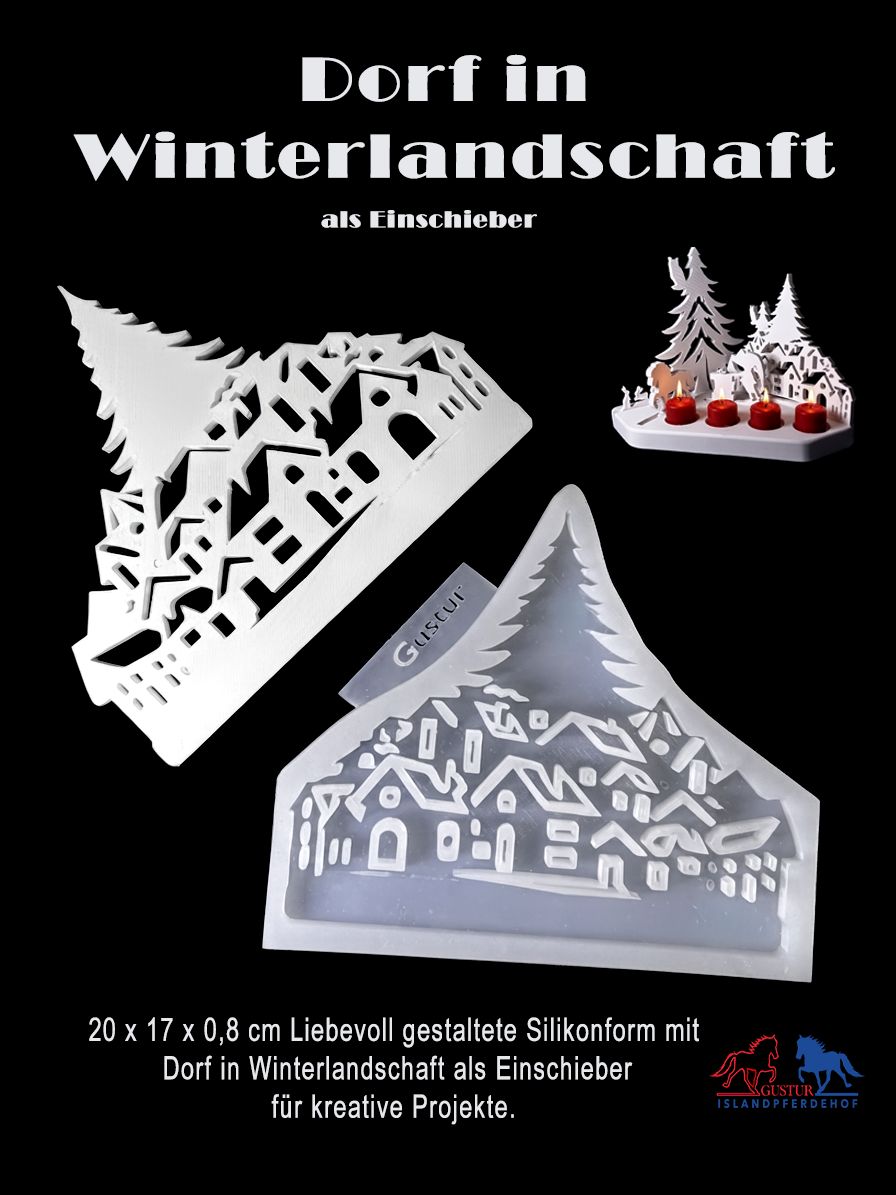 Silikonform Dorf in Winterlandschaft | GusturShop