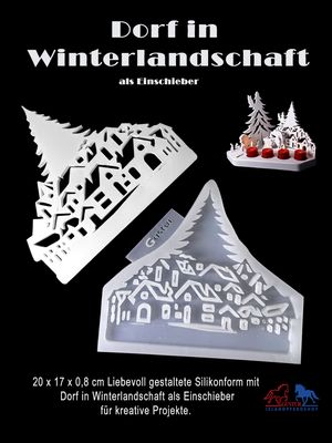 Silikonform - Dorf in Winterlandschaft Silikonform Dorf in Winterlandschaft | GusturShop