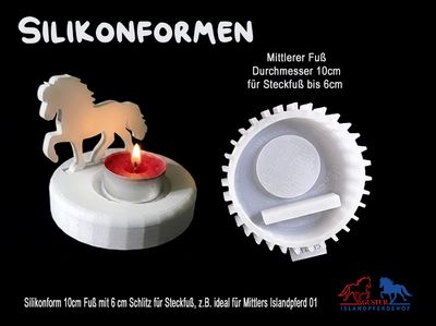 Fuß/Aufsteller Rund „Mittel“ – Ø 10 cm für Einschieber bis 6 cm