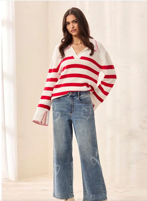 60830 Tribal Sophia Printed Ankle Jeans