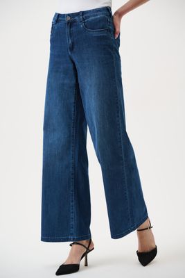 251968 Goldie Classic Wide-Leg Stretch Jeans