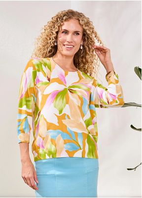 21750 Tribal Crew Neck Sweater