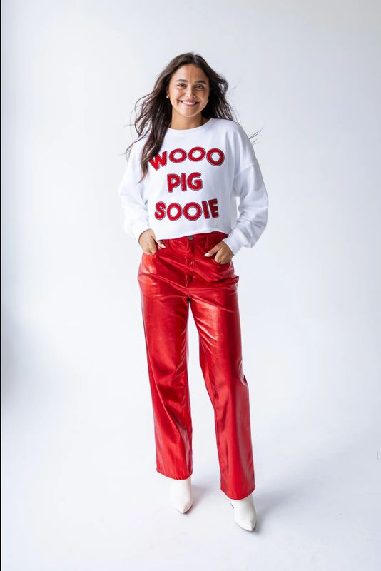 Arkansas Perkins Chenille Cropped Longsleeve