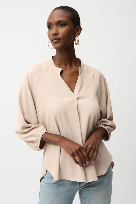 261076 Joseph Ribkoff Twill Boxy Top