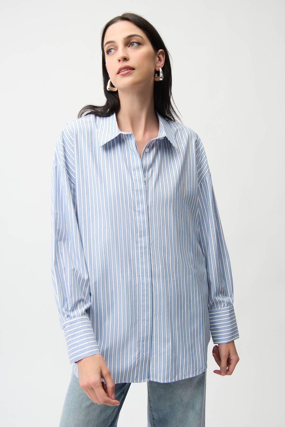 261931 Joseph Ribkoff Stripe Boxy Blouse