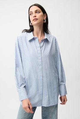 261931 Joseph Ribkoff Stripe Boxy Blouse