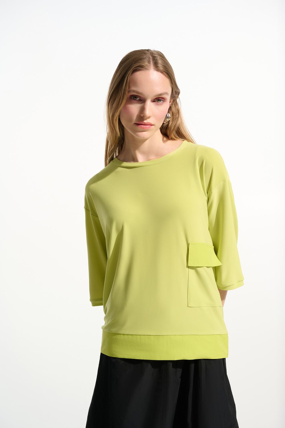 261632 Joseph Ribkoff Knit and Memory Boxy Top