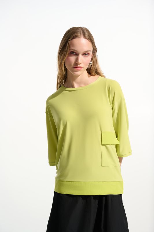 261632 Joseph Ribkoff Knit and Memory Boxy Top