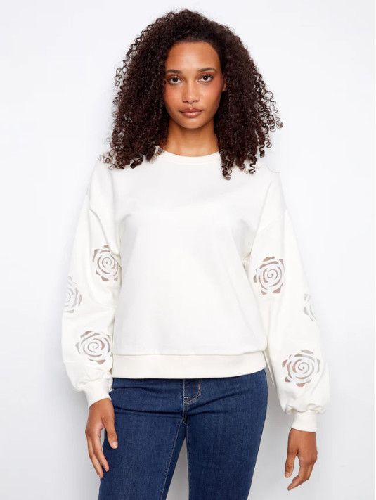 C1441-509C Charlie B Top with Embroidery